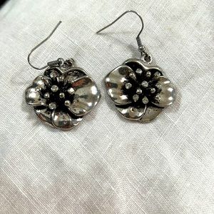 Silver plated crystal earrings